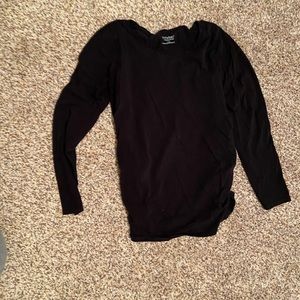 Black maternity long sleeve shirt